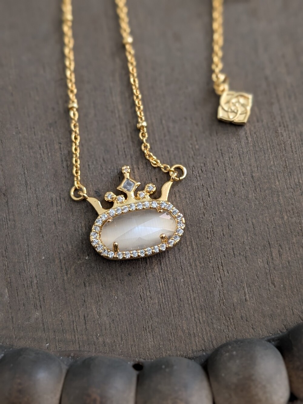 KENDRA SCOTT x DISNEY Elisa Princess Gray Pendant Necklace - Picture 2 of 4